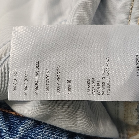 BDG Urban Outfitters Patchwork Slim Straight Jeans Sz 26 High-Waisted Distressed - Picture 15 of 16